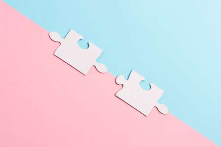 Different Problem Solution Creative Logical Thinking Solving Puzzle Planning New Ideas Contrasting Idea Decision Making Process Equality Design Conceptの写真素材