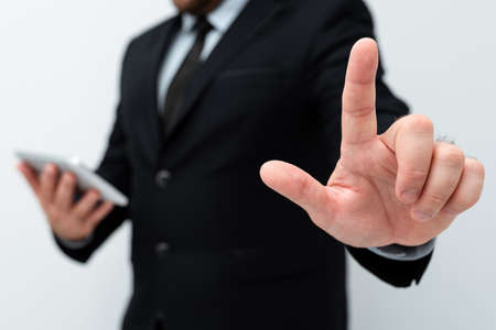 Presenting New Technology Ideas Discussing Technological Improvements Introducing Electronic Product Connecting People Video Calls Voice Messages Global Connectionsの写真素材