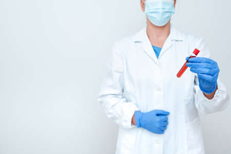 Studying Toxic Virus Analyzing Viral Discovery New Laboratory Experiment Presentations Science Discussions Wearing Occupation Workwear Protective Gearsの写真素材