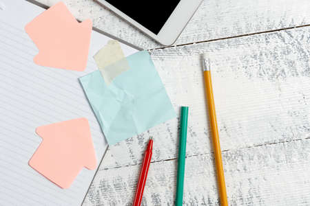 Composing Letter Idea, Listing Text Documents, Drafting Handwriten Article, Abstract Solving Math Problems, Presenting Writing Tools, Selling Materialsの写真素材