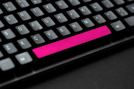 Abstract Creating Online Typing Services, Learning Computer Program Codes, Safe Website Activities, Modern Writing Tool, Information Gathering Ideas, Global Connectionsの写真素材