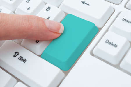 Abstract Online Registration Process, Typing Personal Informations, Creating Meaningful Website...