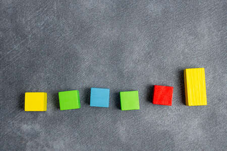 Sample Cube Rectangular Boxes Polished With Multi-Colour Symbolizing Stability Growth Development...