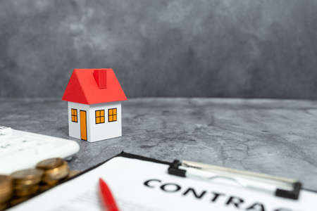 Saving Money Brand New House, Abstract Buying Selling Real Estate, Household Budgeting Ideas ,Prime Housing Location Idea, Home Expansion Costs, Property Development Expensesの写真素材