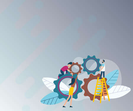 Abstract Helping Build Community Society Working Together Concept Illustration Science Project...