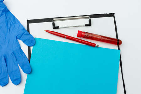 Preparing Writing Prescription Medicine, Preventing Virus Spread, Taking Important Notes, Planning Preventive Measures, Gathering Medicinal Information, Wear Protective Gearsの写真素材