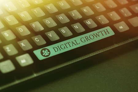 Inspiration showing sign Digital Growth. Business idea early stages of business progress developing...