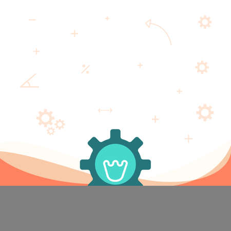 Illuminated Light Bulb Drawing With Gear Shell Showing Technology Ideas. Glowing Lamp With Cog Symbols Design Displaying Mechanical And Technical Idea.のイラスト素材