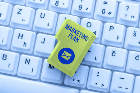 Inspiration showing sign Marketing Plan. Business concept overall business strategy formed which they will implement Typing Cooking Lesson Guidebook, Retyping New Online Guidelinesの写真素材