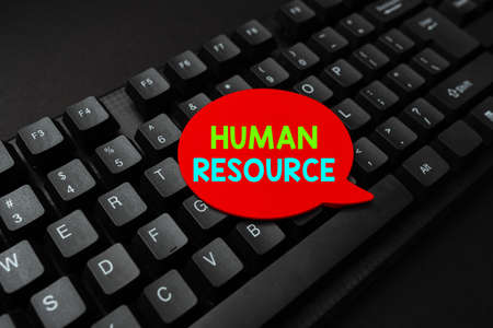 Text showing inspiration Human Resource. Business showcase a critical department handling the...