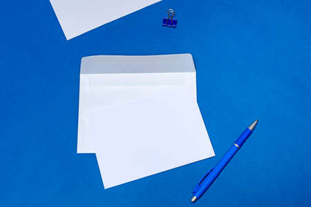Woman Hand Holding Blank Notes Writing New Messege Updates Ideas. Lady Palm Showing Envelope Folding...