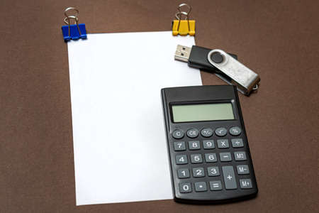 Multiple Assorted Collection Office Stationery Photo With Pens Pencils Notepads Notebook Ruler Stapler Scissors Clippers Paper Clips Holders Clipboard Placed Over Tableの写真素材