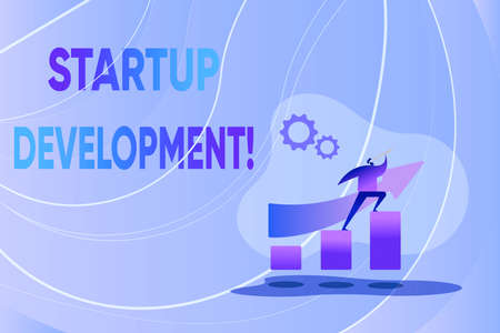 Text showing inspiration Startup Development. Conceptual photo efficiently develop and validate...