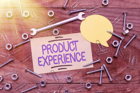Text showing inspiration Product Experience. Conceptual photo overall value of a product or service...