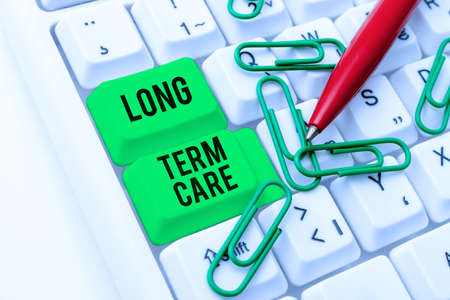 Inspiration showing sign Long Term Care. Business showcase assistance with the basic personal tasks...