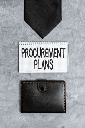 Handwriting text Procurement Plans. Business approach determining the timeframes for their...
