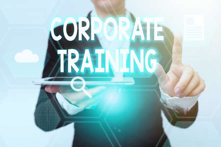 Inspiration showing sign Corporate Training. Concept meaning improving the employees performance...