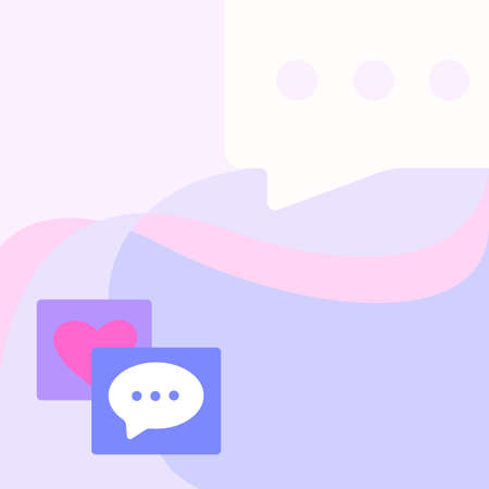 Message S Drawing Speech Bubbles With Heart Symbols. Conversation Balloon Design With Mobile Messaging Symbol Designs.のイラスト素材