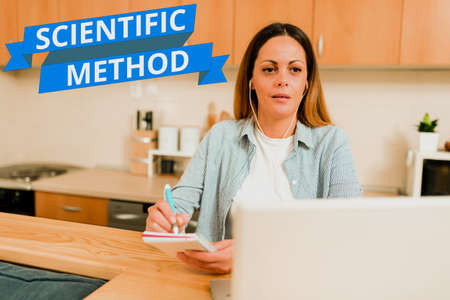 Inspiration showing sign Scientific Method. Business idea method of procedure that has characterized natural science Abstract Working At Home Ideas, Interior Decoration Live Video Blogの写真素材