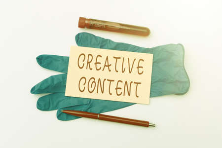 Conceptual caption Creative Content. Conceptual photo providing showing with the type of content they re craving Sending Virus Awareness Message, Abstract Avoiding Viral Outbreakの写真素材