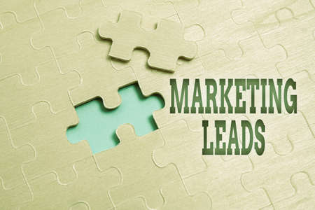 Conceptual display Marketing Leads. Conceptual photo person who shows interest in the brand or...