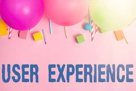 Sign displaying User Experience. Conceptual photo the overall experience of a person using a product...