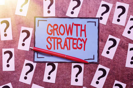 Conceptual display Growth Strategy. Internet Concept The method a company uses to expand its business or market Progress In Solving Problems Breakthrough New Designs And Ideasの写真素材