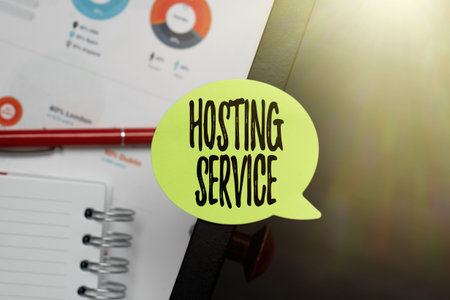 Handwriting text Hosting Service. Business approach provides services for the website to be seen in the Internet Thinking New Bright Ideas Renewing Creativity And Inspirationの写真素材