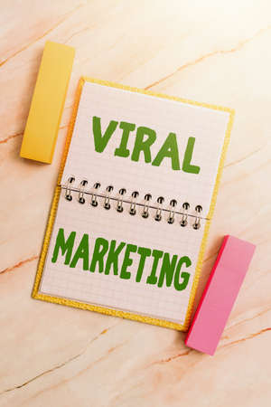 Inspiration showing sign Viral Marketing. Conceptual photo spreading information and opinions about a product New Ideas Fresh Concept Creative Communications Productive Mindsetの写真素材
