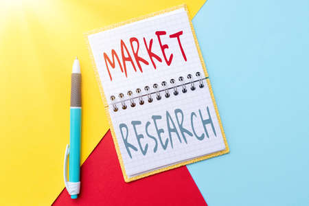 Inspiration showing sign Market Research. Word Written on The acttion of gathering information about consumers Colorful Perpective Positive Thinking Creative Ideas And Inspirationsの写真素材