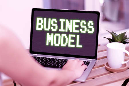 Conceptual display Business Model. Internet Concept Identifying revenue sources Plan on how to make profit Voice And Video Calling Capabilities Connecting People Togetherの写真素材