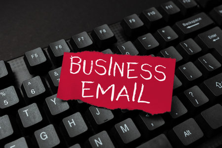 Handwriting text Business Email. Business showcase the email which you use specifically for your business Transferring Written Notes To A Computer, Typing Motivational Messagesの写真素材