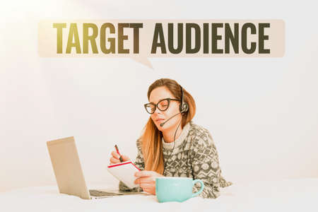 Conceptual display Target Audience. Business showcase category of showing you want to address your...