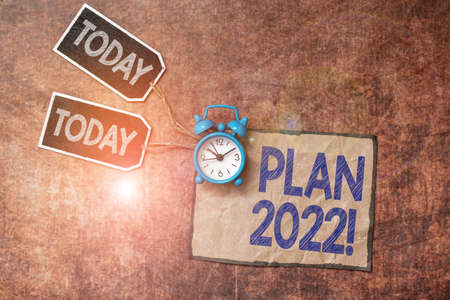 Text showing inspiration Plan 2022. Business concept detailed proposal doing achieving something...