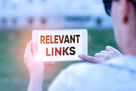 Conceptual display Relevant Links. Business showcase Significant sites for a particular topic Associated Voice And Video Calling Capabilities Connecting People Togetherの写真素材