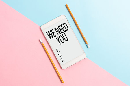 Inspiration showing sign We Need You. Internet Concept asking someone to work together for certain job or target Technological Difference And Choices Communication Problems And Solutionsの写真素材