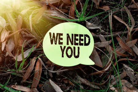 Inspiration showing sign We Need You. Conceptual photo asking someone to work together for certain job or target Thinking New Bright Ideas Renewing Creativity And Inspirationの写真素材