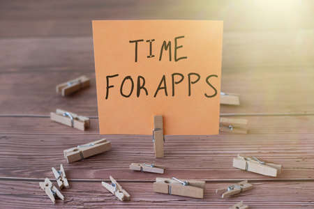 Inspiration showing sign Time For Apps. Concept meaning make use of application or services using...
