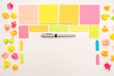 Multiple Assorted Collection Office Stationery Photo With Pens Pencils Notepads Notebook Ruler...