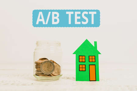 Inspiration showing sign A Or B Test. Business concept test to determine consumers prefer ability among products Creating Property Contract To Sell, Presenting House Sale Dealの写真素材