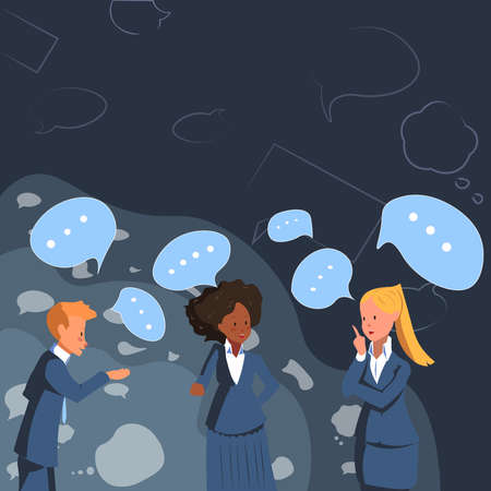 Illustration Of Partners Building New Wonderful Ideas For Skills Improvement. Teammate Drawing Designing Old Amazing Thoughts To Enhance Work Knowledge.のイラスト素材