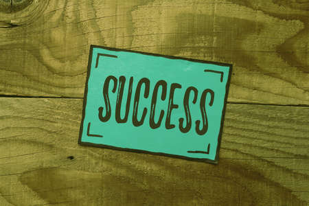 Writing displaying text Success. Business concept accomplishment aim purpose good or bad outcome of undertaking Setting New Ideas Creating Fresh Thoughts Seeking Purpose Planning Startsの写真素材