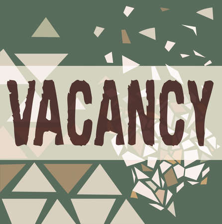 Conceptual display Vacancy. Business showcase available paid place in small or big company State of being vacant Colorful Wallpaper Image, Shatter Effect Design, Geometric Pattern Designsの写真素材