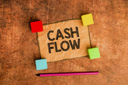 Inspiration showing sign Cash Flow. Word for Movement of the money in and out affecting the...