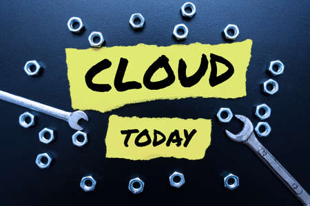 Text caption presenting Cloud. Business idea anything that involves delivering hosted services over the Internet Workshop Improvement Ideas Productivity Inspirations And Solutionsの写真素材