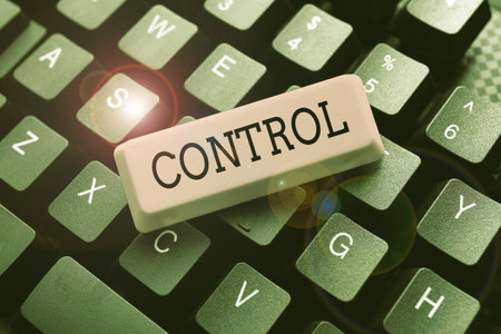 Text sign showing Control. Business idea Power to influence direct behavior actions course of events...