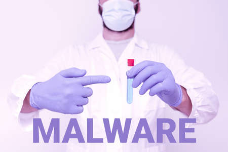 Conceptual caption Malware. Conceptual photo malicious software or file that is harmful to a...