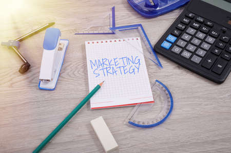 Conceptual display Marketing Strategy. Conceptual photo Scheme on How to Lay out Products Services...