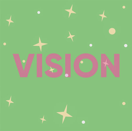 Writing displaying text Vision. Business showcase ability to think about or plan the future with imagination or wisdom Line Illustrated Backgrounds With Various Shapes And Colours.の写真素材