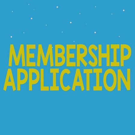 Handwriting text Membership Application. Business overview Gateway to any organization to check if Eligible Line Illustrated Backgrounds With Various Shapes And Colours.の写真素材
